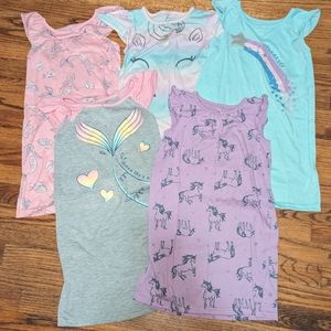 Carter's size 4/5 sleeveless nightgowns bundle